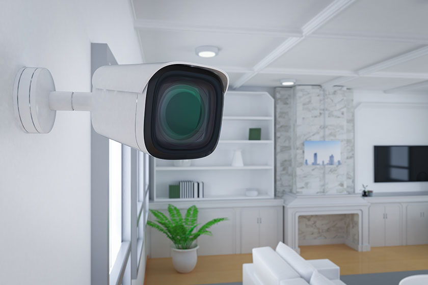 3d rendering security camera or cctv camera for house